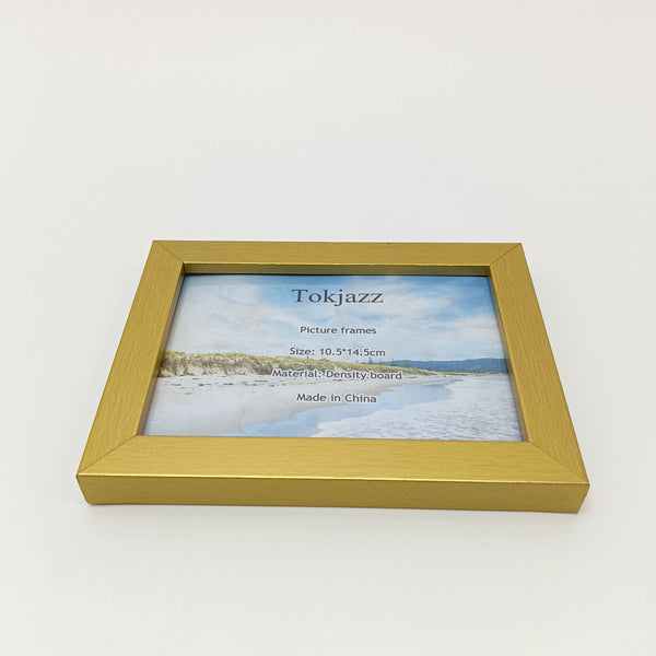 Tokjazz Picture frames Gold Picture Frame, 10.5x14.5cm, Density Board Material, Wall and Tabletop Display
