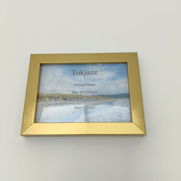 Tokjazz Picture frames Gold Picture Frame, 10.5x14.5cm, Density Board Material, Wall and Tabletop Display