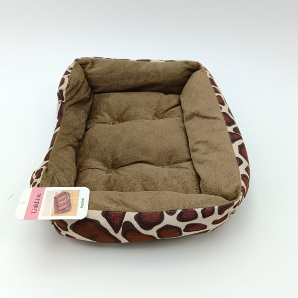 LinkLitte Dog beds Polyester Dog Bed with Giraffe Print Pattern, Size 40x30cm