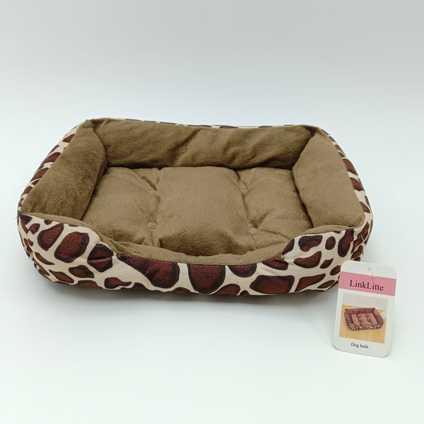 LinkLitte Dog beds Polyester Dog Bed with Giraffe Print Pattern, Size 40x30cm