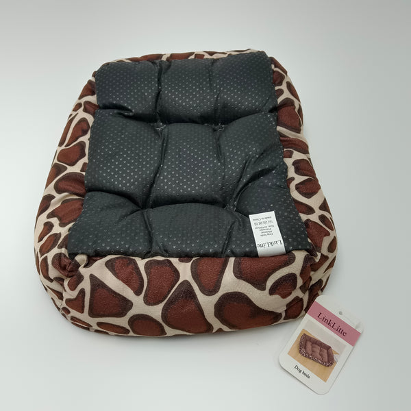 LinkLitte Dog beds Polyester Dog Bed with Giraffe Print Pattern, Size 40x30cm