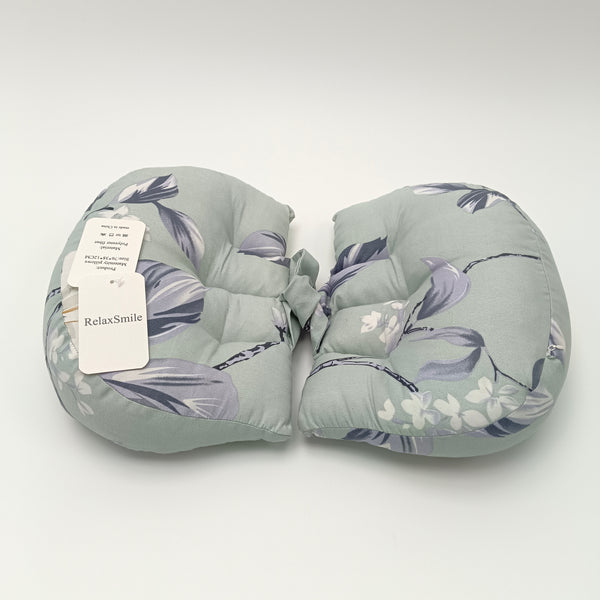 RelaxSmile Maternity pillows Pregnancy Body Pillow for Breastfeeding Support, Sage Green Floral Print