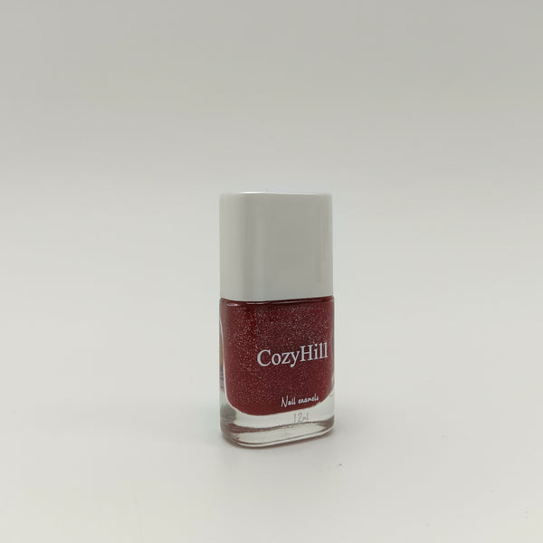 CozyHill Nail enamels Red Glitter Shimmer Gel Polish, 12ml, Sparkling Finish