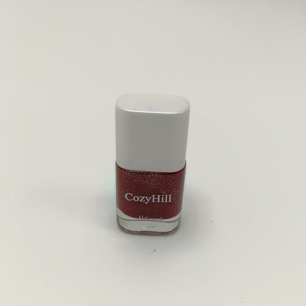 CozyHill Nail enamels Red Glitter Shimmer Gel Polish, 12ml, Sparkling Finish