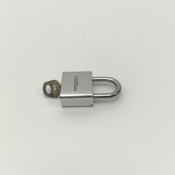 ChillDora Metal locksets Compact Metal Padlock with Keys for Cabinets and Furniture, Silver