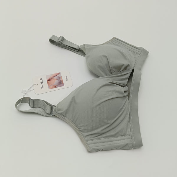 WecLoll Lingerie Women's Bra with Adjustable Straps, Sage Green, Polyester