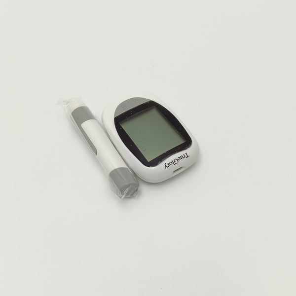 TrueGlory Glucometers Easy to Use Digital LCD Display Glucometer, White
