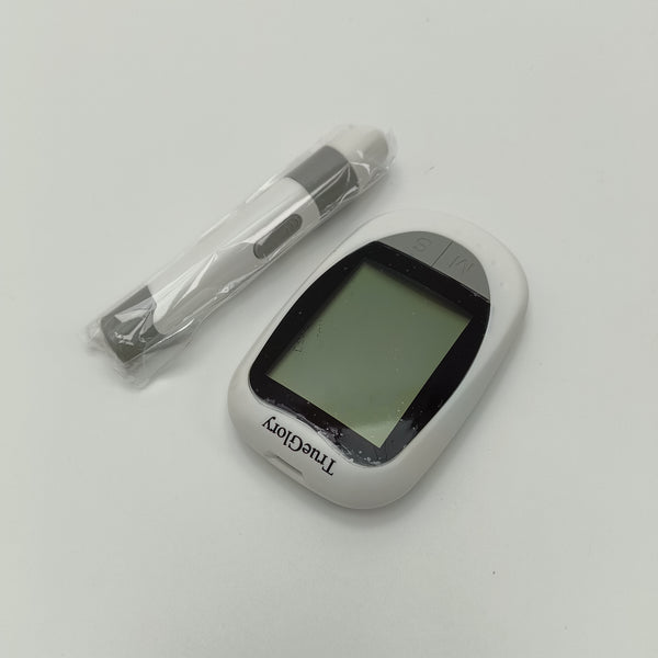 TrueGlory Glucometers Easy to Use Digital LCD Display Glucometer, White