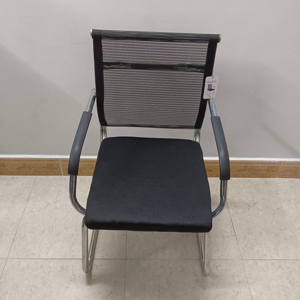 SweetFairy Chairs Breathable Office Chair with Armrests, Black Mesh Back