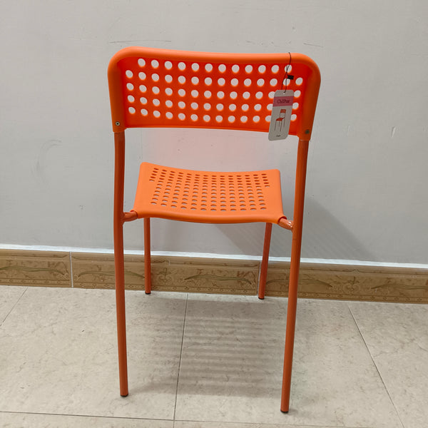 ChillPear Chairs Lightweight and Stackable Plastic Dining Chair, Orange