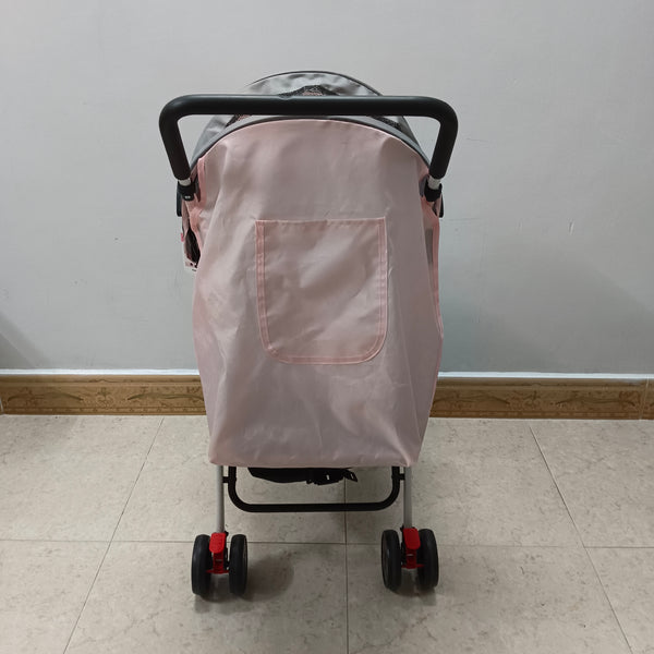 GleeSugar Strollers Lightweight Baby Stroller with Canopy, Pink and Grey, Compact Folding Design