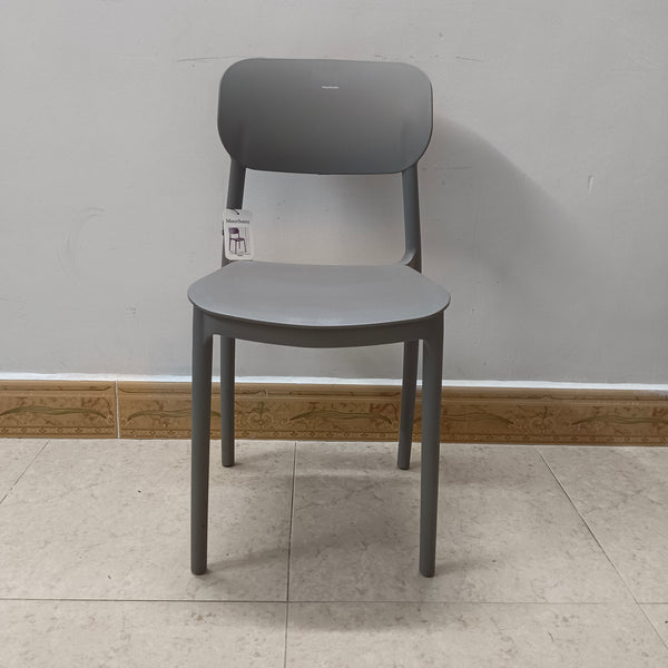 MinorSunny Chairs Modern Dining Chair, Gray, Stackable Design with Curved Backrest