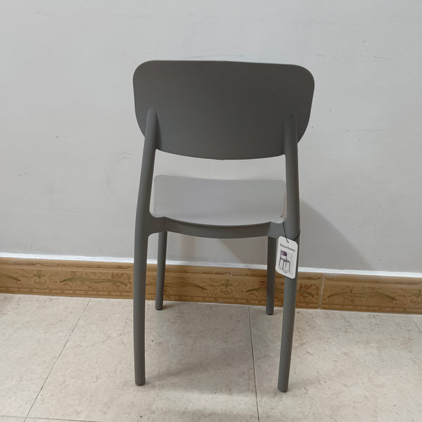 MinorSunny Chairs Modern Dining Chair, Gray, Stackable Design with Curved Backrest