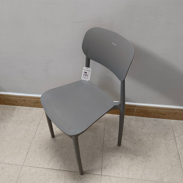 MinorSunny Chairs Modern Dining Chair, Gray, Stackable Design with Curved Backrest