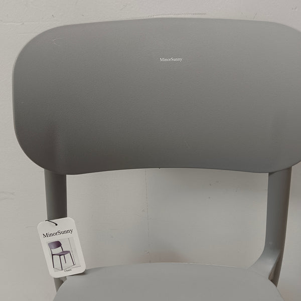 MinorSunny Chairs Modern Dining Chair, Gray, Stackable Design with Curved Backrest