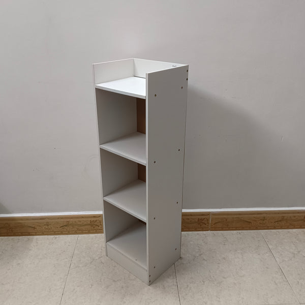 Foibles Showshelves White 4-Tier Open Vertical Showshelves with Top Compartment
