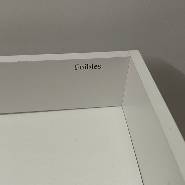 Foibles Showshelves White 4-Tier Open Vertical Showshelves with Top Compartment