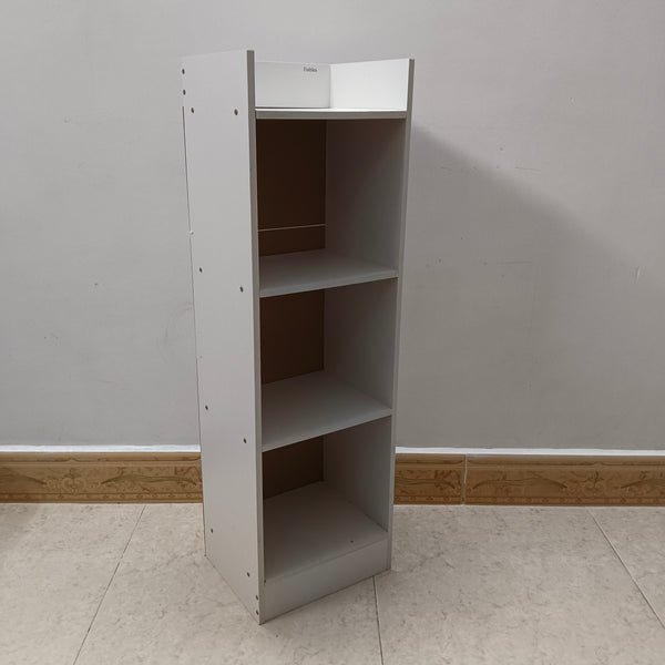 Foibles Showshelves White 4-Tier Open Vertical Showshelves with Top Compartment