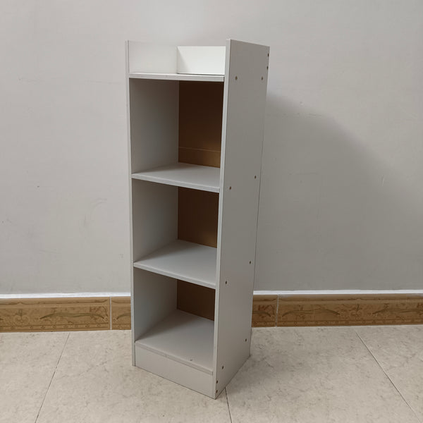 Foibles Showshelves White 4-Tier Open Vertical Showshelves with Top Compartment