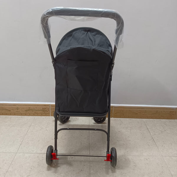 WillFavor Pet strollers Lightweight Black Mesh Pet Stroller with 4 Wheels, Foldable Design