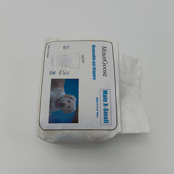 MinorGoose Disposable pet diapers Breathable Disposable Pet Diapers, X-Small, Waist 9-14 Inches, 10 Count