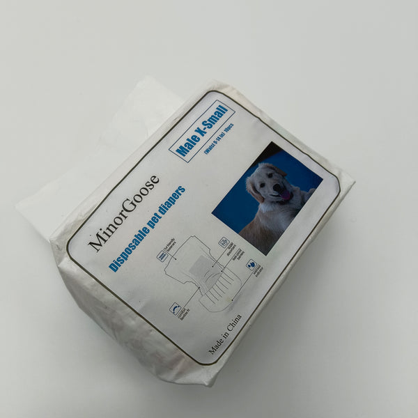 MinorGoose Disposable pet diapers Breathable Disposable Pet Diapers, X-Small, Waist 9-14 Inches, 10 Count