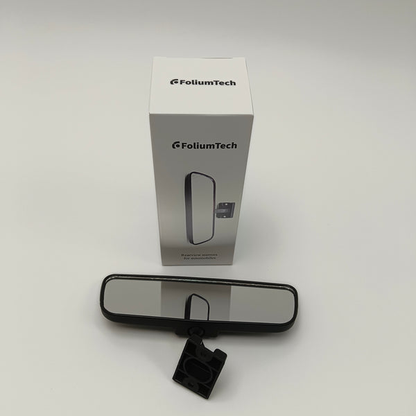 FoliumTech Rearview mirrors for automobiles Adjustable Automotive Interior Rear View Mirror with Mounting Bracket, Black, Rectangular