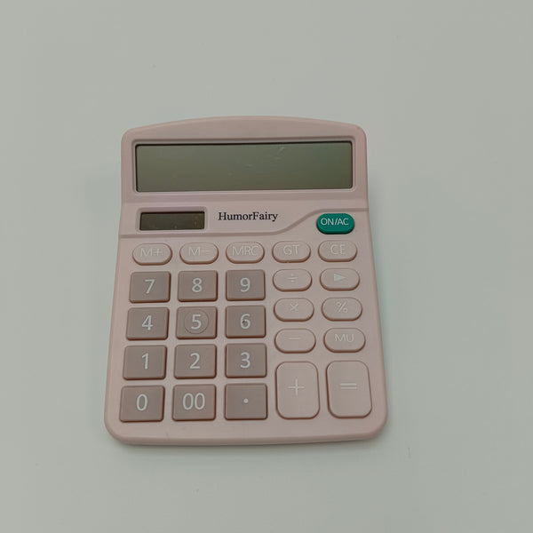 HumorFairy Calculators Desktop Calculator with LCD Display, Pink, Standard Function Office Calculator