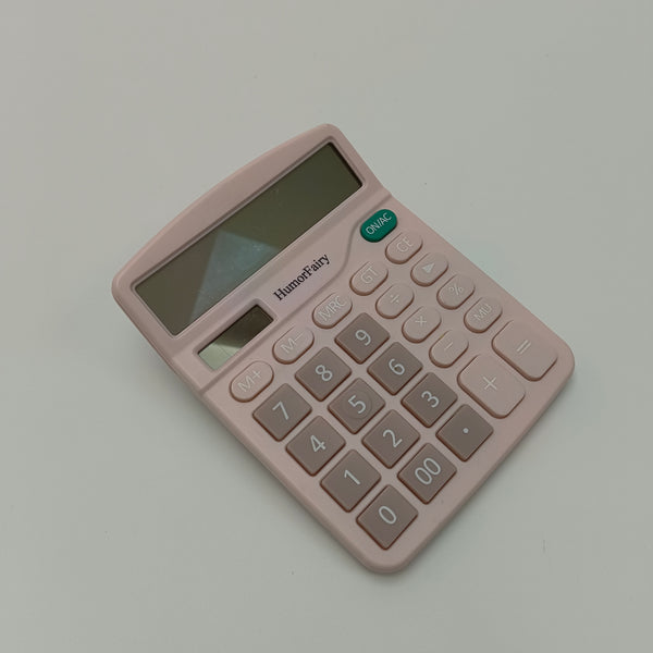 HumorFairy Calculators Desktop Calculator with LCD Display, Pink, Standard Function Office Calculator