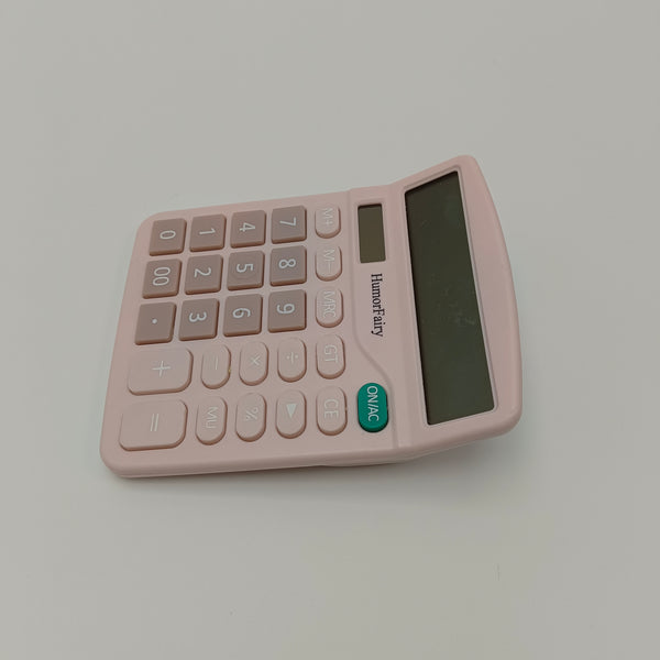 HumorFairy Calculators Desktop Calculator with LCD Display, Pink, Standard Function Office Calculator