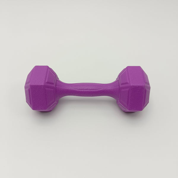 CrazyRain Dumbbells Purple, Rubber and Plastic, Hexagonal Shape, 1 Pound