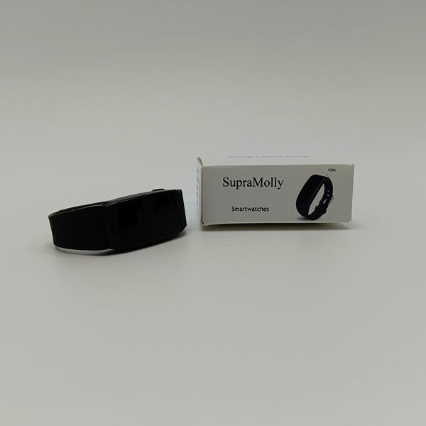 SupraMolly Smartwatches Lightweight Smartwatch, Black, 90mAh Battery, Fitness Tracking