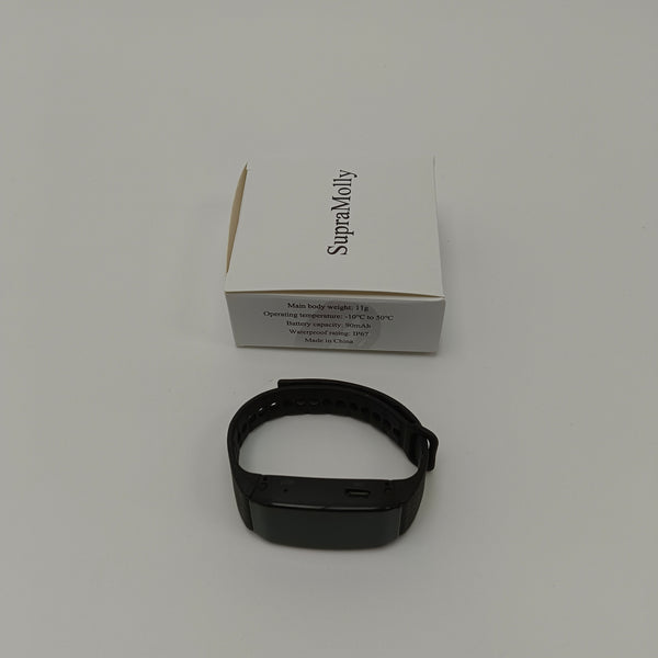 SupraMolly Smartwatches Lightweight Smartwatch, Black, 90mAh Battery, Fitness Tracking