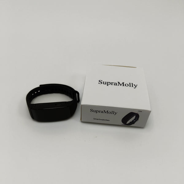 SupraMolly Smartwatches Lightweight Smartwatch, Black, 90mAh Battery, Fitness Tracking