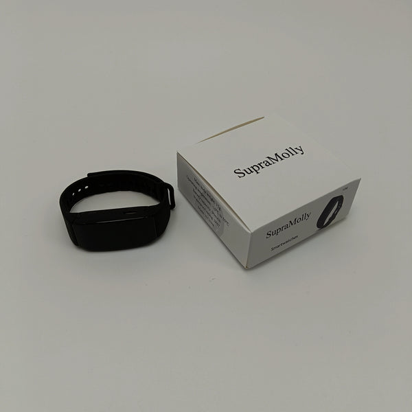 SupraMolly Smartwatches Lightweight Smartwatch, Black, 90mAh Battery, Fitness Tracking