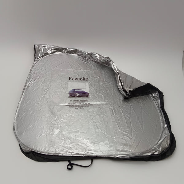 Poccoke Sun visors for automobiles Car Windshield Sun Visor, Black/Silver, 64"L x 32"W, for Car SUV Van