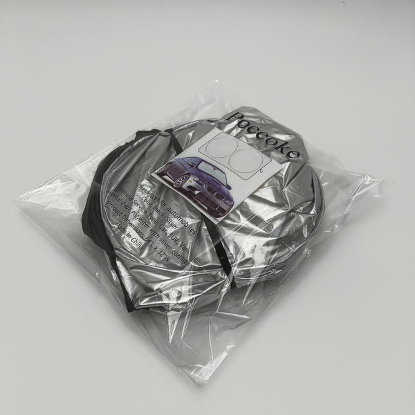Poccoke Sun visors for automobiles Car Windshield Sun Visor, Black/Silver, 64"L x 32"W, for Car SUV Van