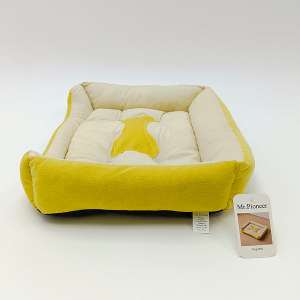 Mr.Pioneer Dog beds Soft and Comfortable Dog Bed , Yellow and Beige, 30x40cm