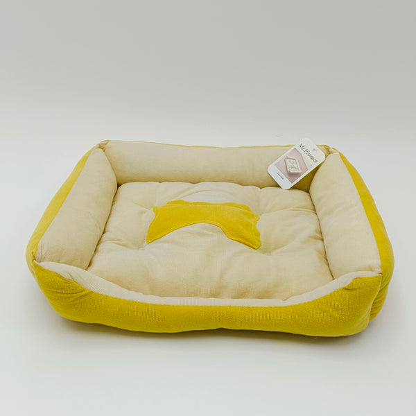 Mr.Pioneer Dog beds Soft and Comfortable Dog Bed , Yellow and Beige, 30x40cm