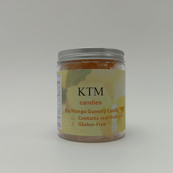 KTM candies Big Mango Gummy Candy with Real Fruit Juice, Gluten-Free, 150g, 32 Count