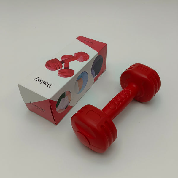 Denbely Dumbbells Red Plastic Fitness Dumbbells for Home Gym Strength Training