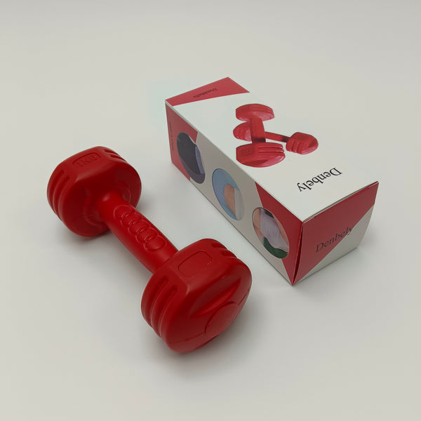 Denbely Dumbbells Red Plastic Fitness Dumbbells for Home Gym Strength Training