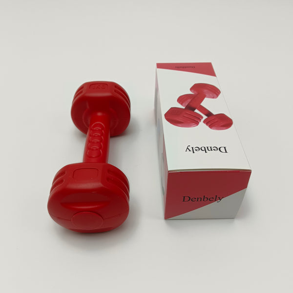 Denbely Dumbbells Red Plastic Fitness Dumbbells for Home Gym Strength Training