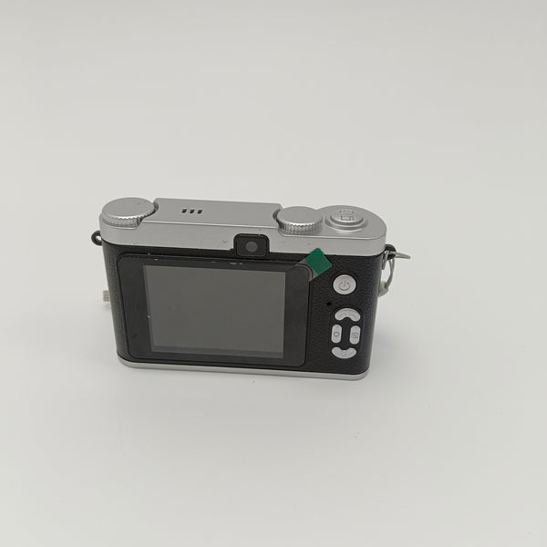 XTKJLUX Cameras Compact Digital Camera with 35mm f/2 Lens, LCD Screen and Wrist Strap, Silver and Black