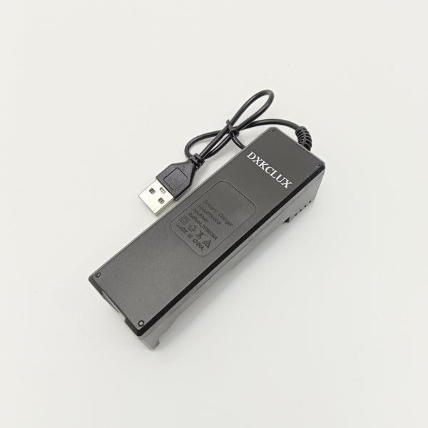 DXKCLUX Battery chargers USB Battery Charger for Rechargeable Batteries, Single Slot Charging Station with USB Cable