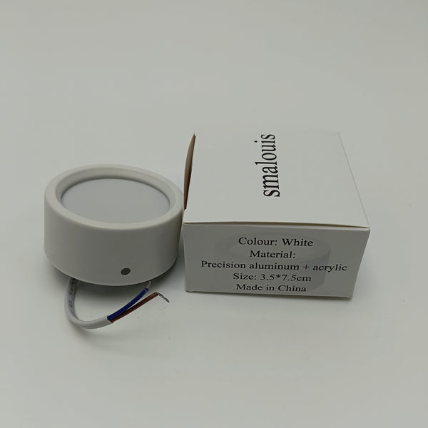 smalouis LED lamps White LED Lamp, Precision Aluminum and Acrylic, 3.5x7.5cm, Night Light