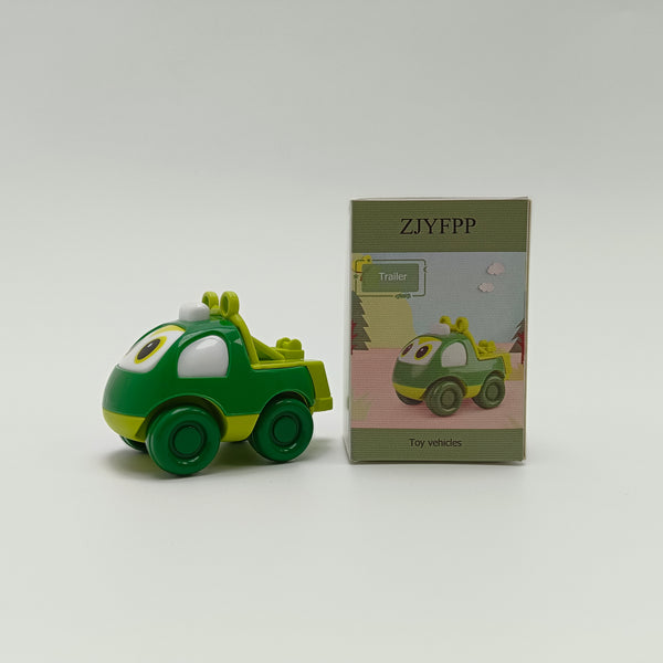 ZJYFPP Toy vehicles Green Engineering Vehicle Toy Trailer, High-Quality ABS Plastic, 5.9x7.7x6.9cm