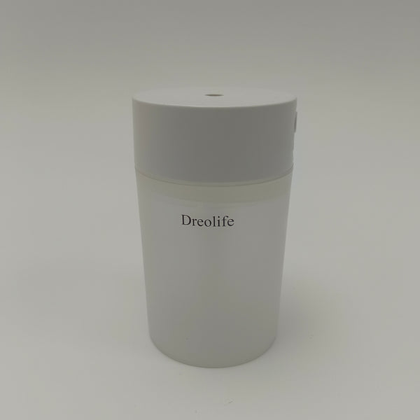 Dreolife Humidifiers Portable Humidifier, White, Compact Cylindrical Design