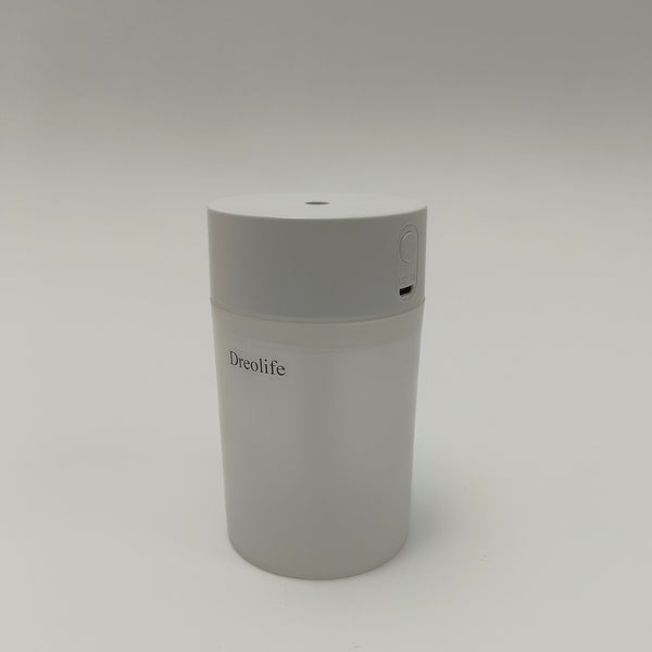 Dreolife Humidifiers Portable Humidifier, White, Compact Cylindrical Design