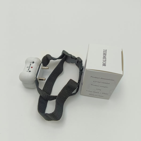 TERMITOR Electric bark control dog collars White and Black Electric Bark Control Dog Collar, Adjustable Training Collar